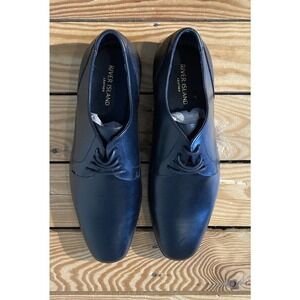 NEW River Island Leather Dress Shoes Size 7 Men’s Black Lace Up